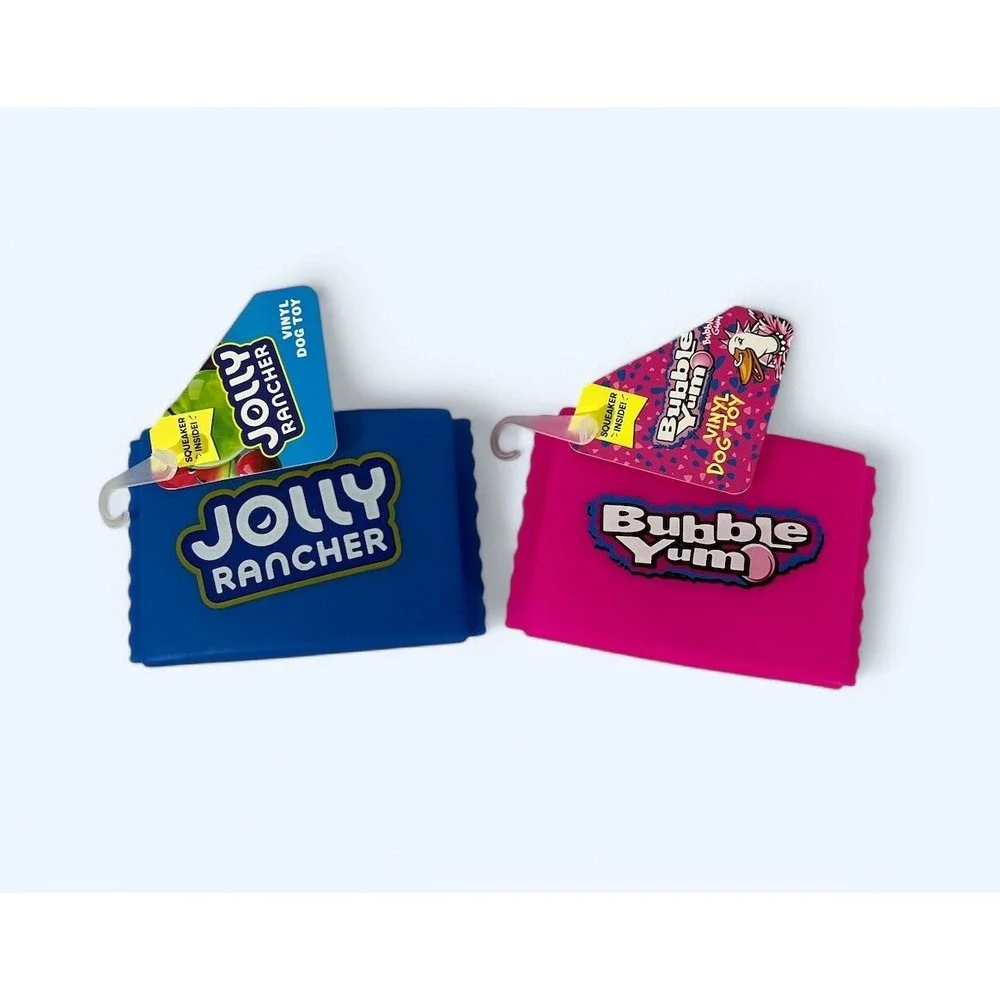 Squeaky Dog Toys Jolly Rancher & Bubble yum NEW!!